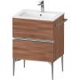 Duravit Sivida SV4643010790000 szafka 61x47.7x59.1 cm podumywalkowa wisząca orzech-chrom zdj.1