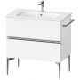 Duravit Sivida SV4644010180000 szafka 81x47.7x59.1 cm podumywalkowa wisząca biała-chrom zdj.1