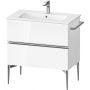 Duravit Sivida SV4644010220000 szafka 81x47.7x59.1 cm podumywalkowa wisząca biała-chrom zdj.1