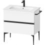 Duravit Sivida SV46440BD180000 szafka 81x47.7x59.1 cm podumywalkowa wisząca biała-czarna zdj.1