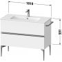 Duravit Sivida SV46450BD180000 szafka 101x47.7x59.1 cm podumywalkowa wisząca biała-czarna zdj.2