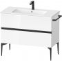 Duravit Sivida SV46450BD220000 szafka 101x47.7x59.1 cm podumywalkowa wisząca biała-czarna zdj.1