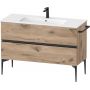 Duravit Sivida SV46460BD550000 szafka 121x47.7x59.1 cm podumywalkowa wisząca czarna-dąb zdj.1