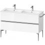 Duravit Sivida SV4647010220000 szafka 128x47.7x59.1 cm podumywalkowa wisząca biała-chrom zdj.1