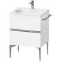 Duravit Sivida SV4650010180000 szafka 61x47.7x59.2 cm podumywalkowa wisząca biała-chrom zdj.1