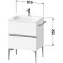 Duravit Sivida SV4650010790000 szafka 61x47.7x59.2 cm podumywalkowa wisząca orzech-chrom zdj.2