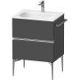 Duravit Sivida SV4650010490000 szafka 61x47.7x59.2 cm podumywalkowa wisząca grafitowa-chrom zdj.1