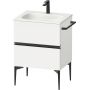 Duravit Sivida SV46500BD180000 szafka 61x47.7x59.2 cm podumywalkowa wisząca biała-czarna zdj.1