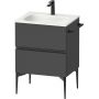 Duravit Sivida SV46500BD490000 szafka 61x47.7x59.2 cm podumywalkowa wisząca czarna-grafitowa zdj.1