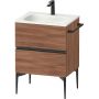 Duravit Sivida SV46500BD790000 szafka 61x47.7x59.2 cm podumywalkowa wisząca czarna-orzech zdj.1