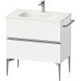 Duravit Sivida SV4651010180000 szafka 81x47.7x59.2 cm podumywalkowa wisząca biała-chrom zdj.1