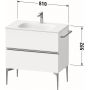 Duravit Sivida SV4651010550000 szafka 81x47.7x59.2 cm podumywalkowa wisząca dąb-chrom zdj.2