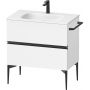 Duravit Sivida SV46510BD180000 szafka 81x47.7x59.2 cm podumywalkowa wisząca biała-czarna zdj.1