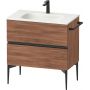 Duravit Sivida SV46510BD790000 szafka 81x47.7x59.2 cm podumywalkowa wisząca czarna-orzech zdj.1