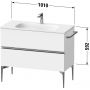 Duravit Sivida SV46520BD790000 szafka 101x47.7x59.2 cm podumywalkowa wisząca czarna-orzech zdj.2