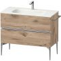 Duravit Sivida SV4652010550000 szafka 101x47.4x59.2 cm podumywalkowa wisząca dąb-chrom zdj.1