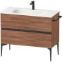 Duravit Sivida SV46520BD790000 szafka 101x47.7x59.2 cm podumywalkowa wisząca czarna-orzech zdj.1