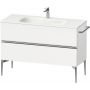 Duravit Sivida SV4653010180000 szafka 121x47.7x59.2 cm podumywalkowa wisząca biała-chrom zdj.1