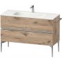 Duravit Sivida SV4653010550000 szafka 121x47.7x59.2 cm podumywalkowa wisząca dąb-chrom zdj.1