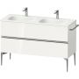 Duravit Sivida SV4654010220000 szafka 128x47.7x59.2 cm podumywalkowa wisząca biała-chrom zdj.1