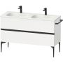 Duravit Sivida SV46540BD180000 szafka 128x47.7x59.2 cm podumywalkowa wisząca biała-czarna zdj.1