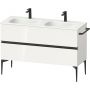 Duravit Sivida SV46540BD220000 szafka 128x47.7x59.2 cm podumywalkowa wisząca biała-czarna zdj.1