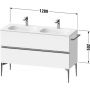 Duravit Sivida SV4654010220000 szafka 128x47.7x59.2 cm podumywalkowa wisząca biała-chrom zdj.2