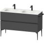 Duravit Sivida SV46540BD490000 szafka 128x47.7x59.2 cm podumywalkowa wisząca czarna-grafitowa zdj.1