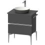 Duravit Sivida SV4657010490000 szafka 64.5x47.5x54.8 cm podumywalkowa wisząca grafitowa-chrom zdj.1