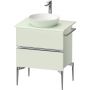 Duravit Sivida SV4657010HH0000 szafka 64.5x47.5x54.8 cm podumywalkowa wisząca zielona-chrom zdj.1