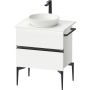 Duravit Sivida SV46570BD180000 szafka 64.5x47.5x54.8 cm podumywalkowa wisząca biała-czarna zdj.1