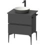 Duravit Sivida SV46570BD490000 szafka 64.5x47.5x54.8 cm podumywalkowa wisząca czarna-grafitowa zdj.1