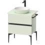 Duravit Sivida SV46570BDHH0000 szafka 64.5x47.5x54.8 cm podumywalkowa wisząca czarna-zielona zdj.1