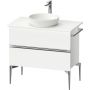 Duravit Sivida SV4658010180000 szafka 84.5x47.5x54.8 cm podumywalkowa wisząca biała-chrom zdj.1