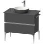 Duravit Sivida SV4658010490000 szafka 84.5x47.5x54.8 cm podumywalkowa wisząca grafitowa-chrom zdj.1