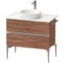 Duravit Sivida SV4658010790000 szafka 84.5x47.5x54.8 cm podumywalkowa wisząca orzech-chrom zdj.1