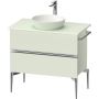 Duravit Sivida SV4658010HH0000 szafka 84.5x47.5x54.8 cm podumywalkowa wisząca zielona-chrom zdj.1