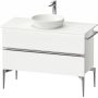 Duravit Sivida SV4659010180000 szafka 104.5x47.5x54.8 cm podumywalkowa wisząca biała-chrom zdj.1