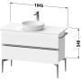 Duravit Sivida SV46590BD490000 szafka 104.5x47.5x54.8 cm podumywalkowa wisząca czarna-grafitowa zdj.2