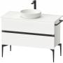 Duravit Sivida SV46590BD180000 szafka 104.5x47.5x54.8 cm podumywalkowa wisząca biała-czarna zdj.1