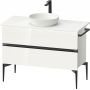 Duravit Sivida SV46590BD220000 szafka 104.5x47.5x54.8 cm podumywalkowa wisząca biała-czarna zdj.1