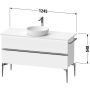 Duravit Sivida SV4660010550000 szafka 124.5x47.5x54.8 cm podumywalkowa wisząca dąb-chrom zdj.2