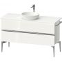 Duravit Sivida SV4660010220000 szafka 124.5x47.5x54.8 cm podumywalkowa wisząca biała-chrom zdj.1