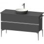 Duravit Sivida SV4660010490000 szafka 124.5x47.5x54.8 cm podumywalkowa wisząca grafitowa-chrom zdj.1