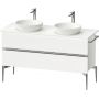 Duravit Sivida SV4661010180000 szafka 131.5x47.5x54.8 cm podumywalkowa wisząca biała-chrom zdj.1