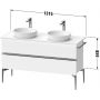 Duravit Sivida SV4661010790000 szafka 131.5x47.5x54.8 cm podumywalkowa wisząca orzech-chrom zdj.2