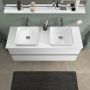 Duravit Sivida SV4661010180000 szafka 131.5x47.5x54.8 cm podumywalkowa wisząca biała-chrom zdj.6