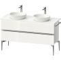 Duravit Sivida SV4661010220000 szafka 131.5x47.5x54.8 cm podumywalkowa wisząca biała-chrom zdj.1