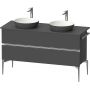 Duravit Sivida SV4661010490000 szafka 131.5x47.5x54.8 cm podumywalkowa wisząca grafitowa-chrom zdj.1