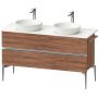 Duravit Sivida SV4661010790000 szafka 131.5x47.5x54.8 cm podumywalkowa wisząca orzech-chrom zdj.1